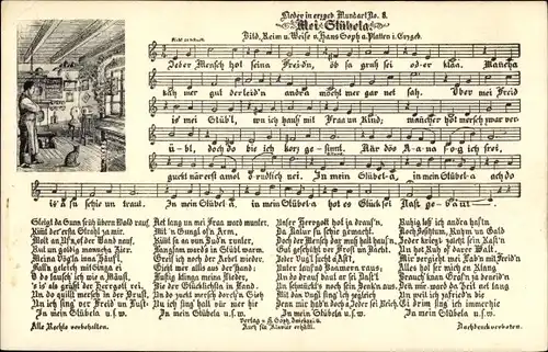 Lied Ak Soph, Hans, Mei Stübela, Erzgebirgische Mundart No. 8