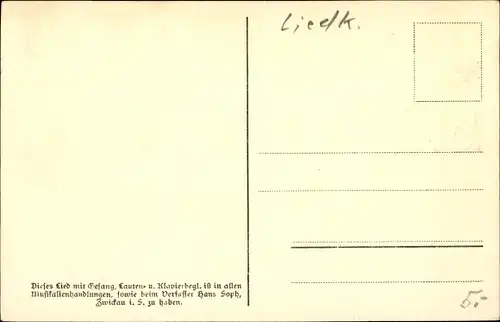 Lied Ak Soph, Hans, Mei Stübela, Erzgebirgische Mundart No. 8