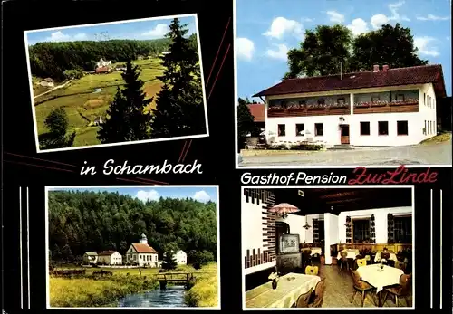 Ak Schambach Treuchtlingen im Altmühltal Mittelfranken, Gasthof Pension zur Linde