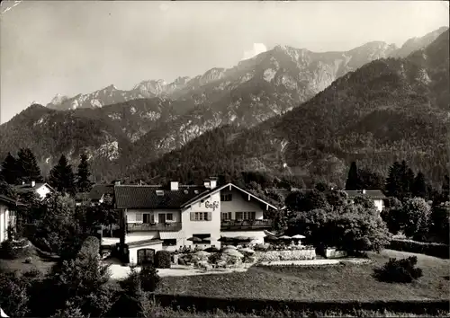 Ak Bayerisch Gmain im Berchtesgadener Land Oberbayern, Terrassen Café Dreher am Hessing