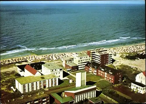 Ak Nordseebad Wangerooge in Ostfriesland, Fliegeraufnahme