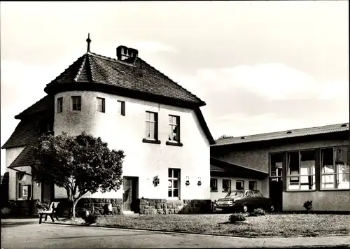 Ak Queckborn Grünberg in Hessen, Geschäftshaus Reinhard Röder, Wohnhaus, Auto