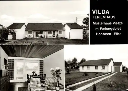 Ak Höhbeck an der Elbe Niedersachsen, Vilda Ferienhaus, Musterhaus Vietze, Außenansicht