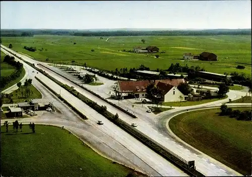 Ak Leipheim an der Donau Schwaben, Autobahn Rasthaus und Motel