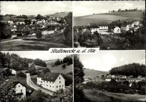 Ak Kalteneck Hutthurm im Ilztal Niederbayern, Teilansichten, Straßenpartie, Panorama
