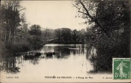 Ak Fresnay Fresney le Puceux Calvados, L'Etang du Parc