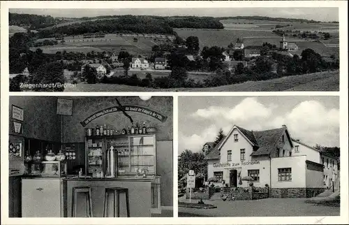 Ak Ziegenhardt Waldbröl im Oberbergischen Land, Panorama, Gasthof Zur Fischerin