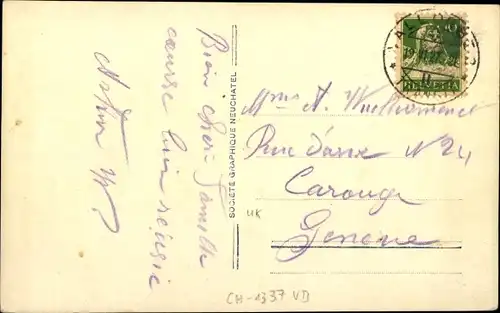 Ak Vallorbe Kanton Waadt, Pont sur l'Orbe