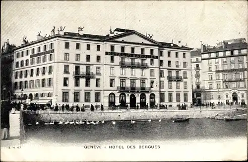 Ak Genève Genf Schweiz, Hotel des Bergues