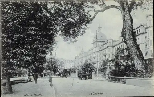 Ak Interlaken Kanton Bern Schweiz, Höheweg, Straßenpartie
