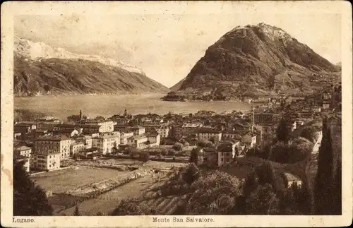 Ak Lugano Kanton Tessin Schweiz, Monte San Salvatore