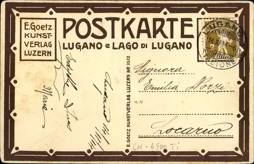 Ak Lugano Kanton Tessin Schweiz, Monte San Salvatore