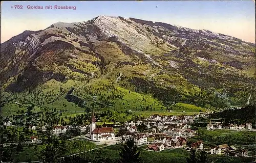 Ak Goldau Arth Kanton Schwyz, Gesamtansicht, Rossberg