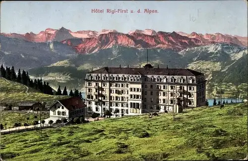 Ak Rigi First Kanton Schwyz, Hotel Rigi First, Alpen