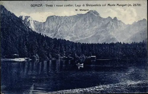 Ak Gorizia Görz Friuli Venezia Giulia, Lago di Weißenfels col Monte Mangart