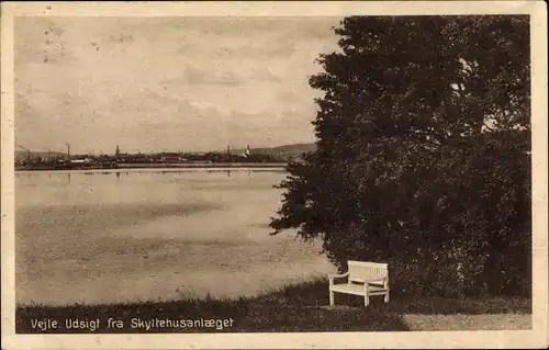 Ak Vejle Jutland Dänemark, Udsigt fra Skyltehusanlaeger