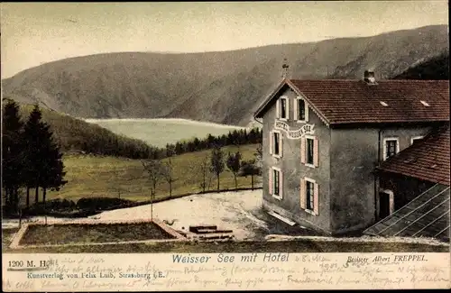 Ak Orbey Urbeis Elsass Bas Rhin, Lac Blanc, Hotel Weißer See