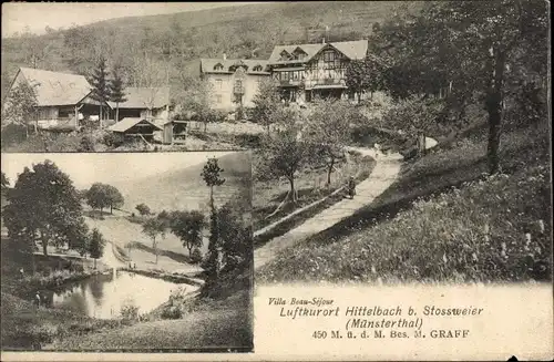 Ak Hittelbach Stosswihr Stoßweier Elsass Haut Rhin, Villa Beau Sejour