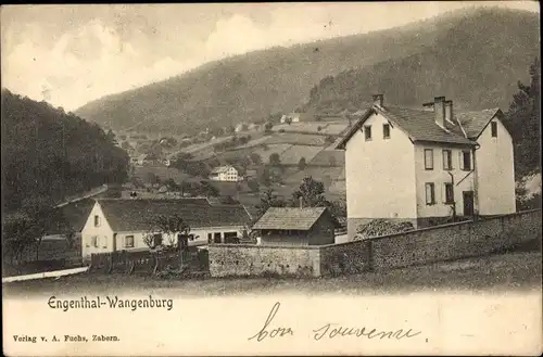 Ak Wangenbourg Engenthal Wangenburg Elsass Bas Rhin, Blick auf den Ort