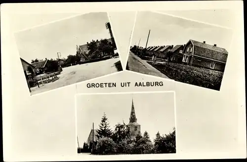 Ak Aalburg Nordbrabant Niederlande, Ortsansichten, Siedlung, Kirche