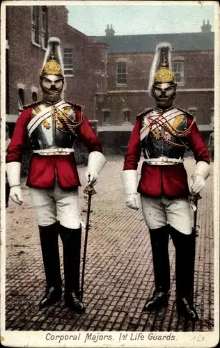 Ak Corporal Majors 1st Life Guards, britische Soldaten