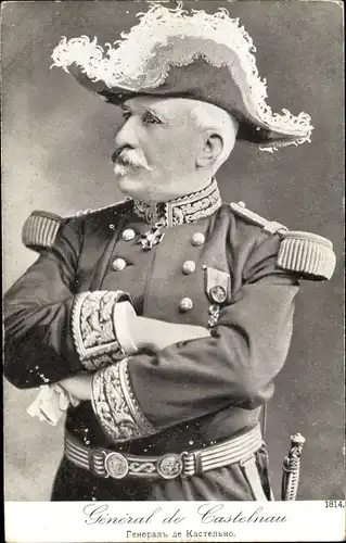 Ak General Noël de Castelnau, Portrait in Uniform