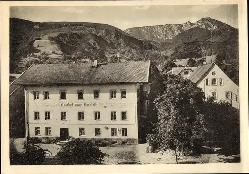 Ak Bergen im Chiemgau Oberbayern, Gasthaus Zum Hochfelln von Georg Lang