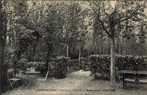 Ak Fontaine Henry Calvados, Jardins du Restaurant Jouanne