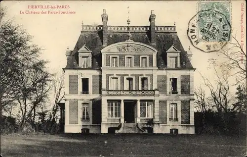 Ak Fierville les Parcs Calvados, Le Chateau des Parcs Fontaines