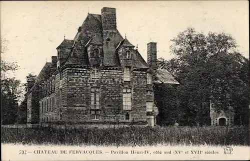 Ak Fervaques Calvados, Le Chateau, Pavillon Henri IV