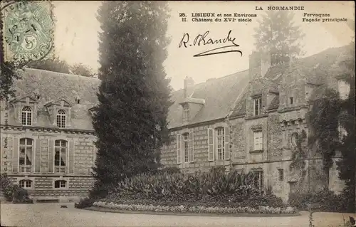 Ak Fervaques Calvados, Le Chateau, Facade principale