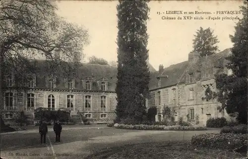 Ak Fervaques Calvados, Le Chateau, Facade principale