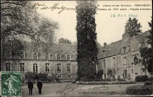 Ak Fervaques Calvados, Le Chateau, Facade principale