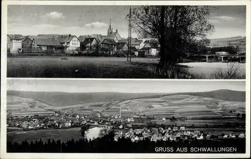 Ak Schwallungen in Thüringen, Totalansicht der Ortschaft