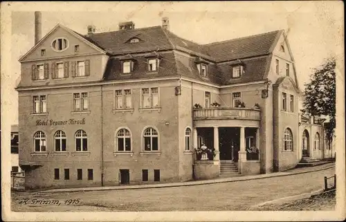 Ak Münchenbernsdorf in Thüringen, Gasthaus Brauner Hirsch