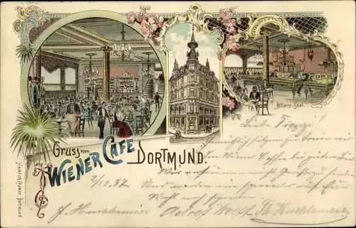 Litho Dortmund im Ruhrgebiet, Wiener Café, Billardsaal