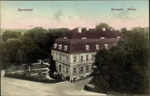 Ak Straupitz im Spreewald, Schloss