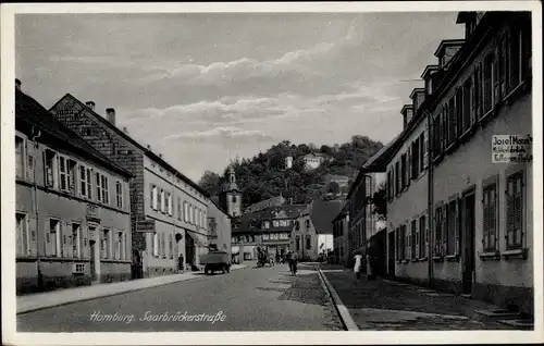 Ak Homburg im Saarpfalz Kreis, Saarbrücker Straße, Geschäft Josef Mann Mühlenfabrikate