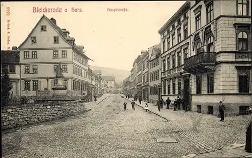 Ak Bleicherode am Harz, Hauptstraße, Denkmal
