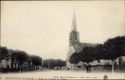 Ak Crèvecœur-en-Auge Calvados, Église de St. Loup de Fribois