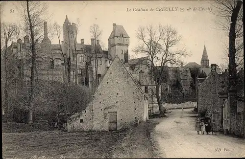 Ak Lantheuil Creully Calvados, le Château, Ortspartie