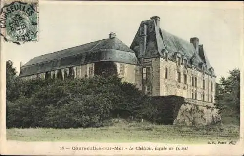 Ak Courseulles Calvados, le Château, facade de Ouest