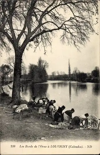 Ak Louvigny Calvados, Les Bords de l'Orne, Lavoir