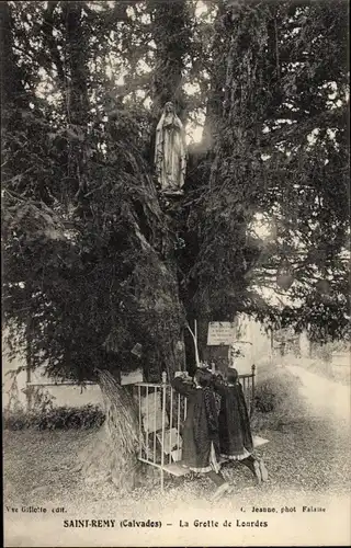 Ak Saint Remy Calvados, La Grotte de Lourdes