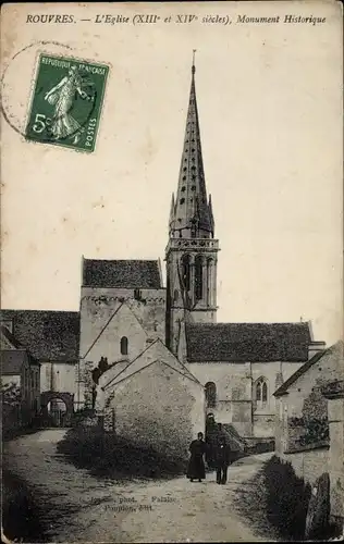 Ak Rouvres Calvados, L'Eglise, Monument Historique
