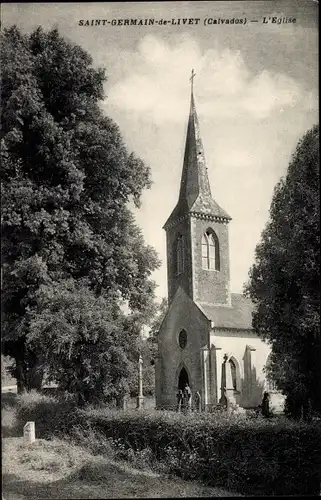 Ak Saint Germain de Livet Calvados, L'Eglise