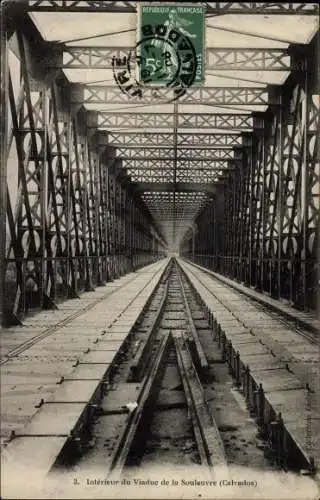 Ak Vire Calvados, Interieur du Viaduc de la Souleuvre