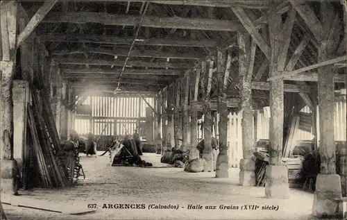 Ak Argences Calvados, Halle aux Grains