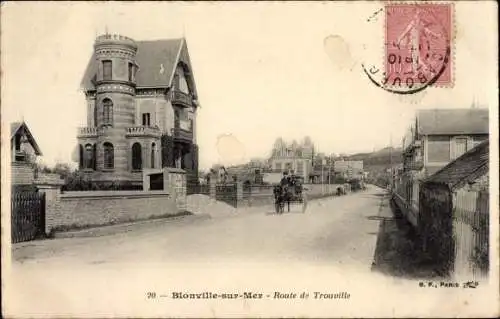 Ak Blonville sur Mer Calvados, Route de Trouville