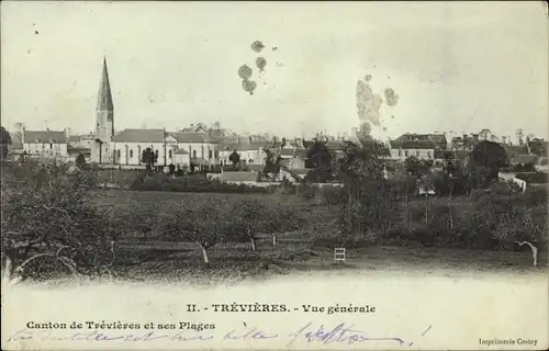 Ak Trévières Calvados, Vue generale